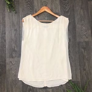 Alice + Olivia Base off white sleeveless Blouse